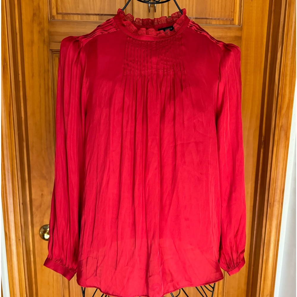 J Crew Reimagined Blouse, Size - XS, Red